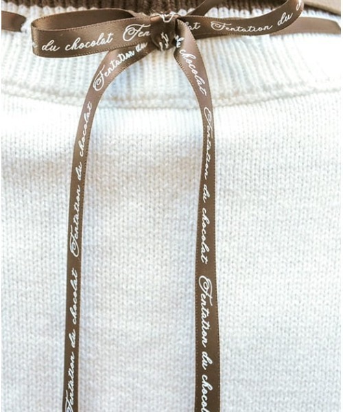 axes femme(アクシーズファム)の「デリスショコラニットベスト(ニット/セーター・レディース・ピンク/キナリ/ミント・FREE)」の8枚目の写真