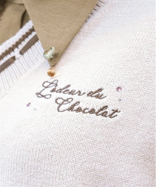 axes femme(アクシーズファム)の「デリスショコラニットベスト(ニット/セーター・レディース・ピンク/キナリ/ミント・FREE)」の10枚目の写真