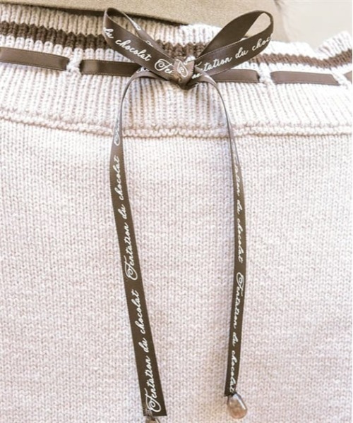 axes femme(アクシーズファム)の「デリスショコラニットベスト(ニット/セーター・レディース・ピンク/キナリ/ミント・FREE)」の11枚目の写真