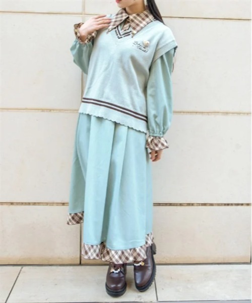 axes femme(アクシーズファム)の「デリスショコラニットベスト(ニット/セーター・レディース・ピンク/キナリ/ミント・FREE)」の15枚目の写真