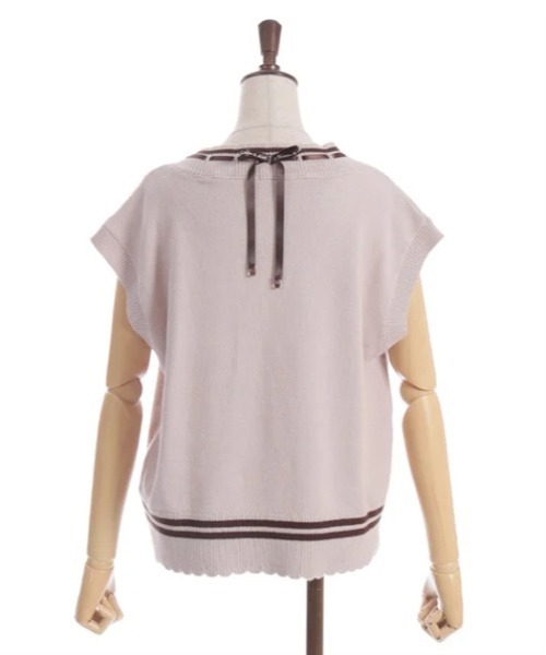 axes femme(アクシーズファム)の「デリスショコラニットベスト(ニット/セーター・レディース・ピンク/キナリ/ミント・FREE)」の20枚目の写真