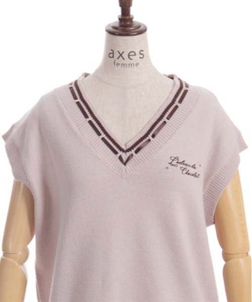 axes femme(アクシーズファム)の「デリスショコラニットベスト(ニット/セーター・レディース・ピンク/キナリ/ミント・FREE)」の21枚目の写真