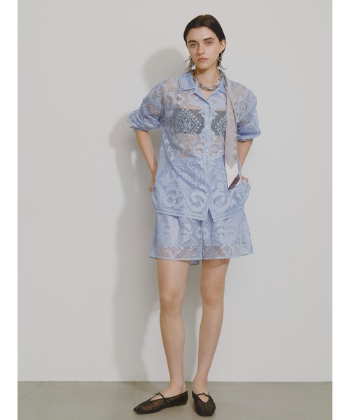 FRAY I.D パネルレースシャツ＆ショートパンツ FRAY I.D（フレイアイディー）の「パネルレースショートパンツ（その他