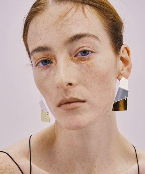 LAPUIS(ラピュイ)の「LAPUIS(ラピュイ) Puzzle Plate earrings(イヤリング・レディース・マルチ/シルバー・FREE)」の5枚目の写真