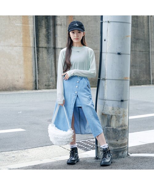 algy(アルジー)の「カラバリシアーロンT(Tシャツ/カットソー・キッズ・ミント/サックスブルー/ピンク/オフホワイト/ブラック・XXX-SMALL/XX-SMALL/X-SMALL/MEDIUM/SMALL)」の9枚目の写真