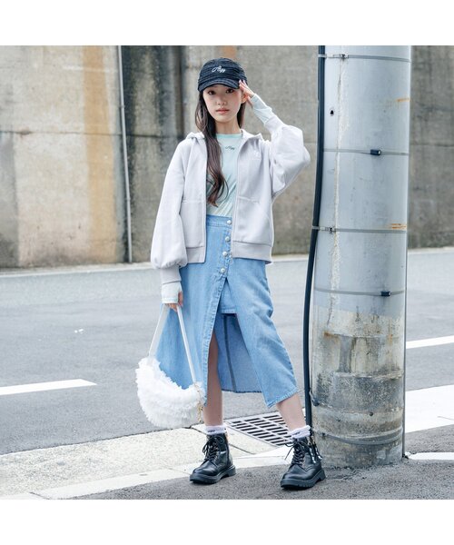 algy(アルジー)の「カラバリシアーロンT(Tシャツ/カットソー・キッズ・ミント/サックスブルー/ピンク/オフホワイト/ブラック・XXX-SMALL/XX-SMALL/X-SMALL/MEDIUM/SMALL)」の10枚目の写真