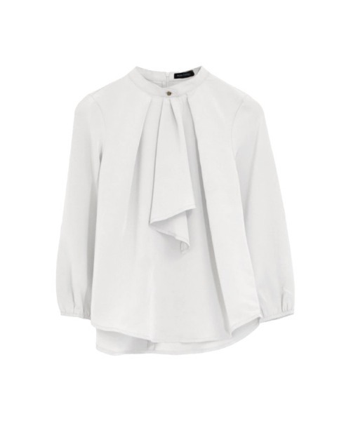 aquagarage(アクアガレージ)の「スカーフタイフレア袖ブラウス(シャツ/ブラウス・レディース・ブラック/アイボリー/スモークピンク/ピンク系その他/ベージュ/ネイビー/グリーン系その他/ブラック系その他/ホワイト系その他/ホワイト・M/LL/S/L)」の13枚目の写真