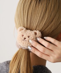 Fluffy Chou-Chou with Fluffy Bear / もこもこクマ付き もこもこシュシュ