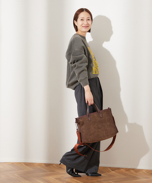 journal standard L'essage(ジャーナルスタンダードレサージュ)の「TURNピグメントスウェットプルオーバー(スウェット・レディース・ホワイト/ブラック/ブルー・FREE)」の6枚目の写真