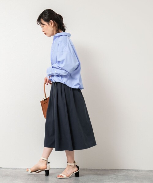 NOLLEY’S(ノーリーズ)の「ショートシャツ(シャツ/ブラウス・レディース・ホワイト/サックスブルー・38)」の15枚目の写真