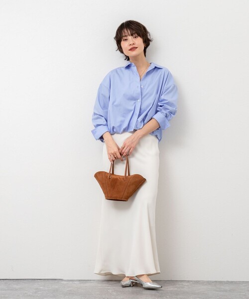 NOLLEY’S(ノーリーズ)の「ショートシャツ(シャツ/ブラウス・レディース・ホワイト/サックスブルー・38)」の16枚目の写真