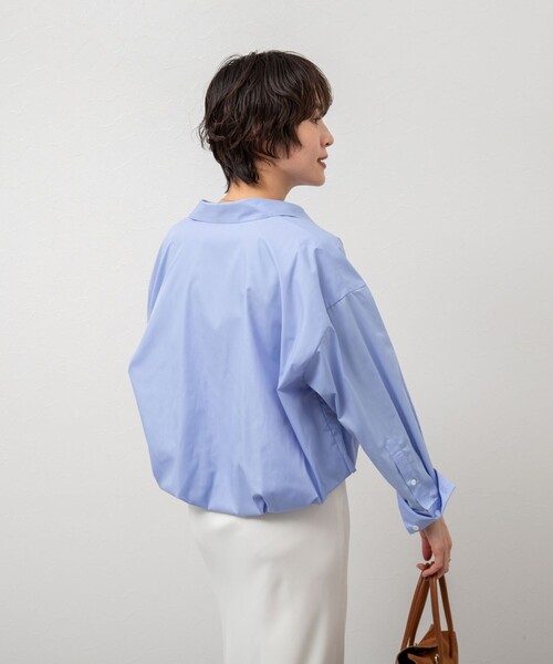 NOLLEY’S(ノーリーズ)の「ショートシャツ(シャツ/ブラウス・レディース・ホワイト/サックスブルー・38)」の22枚目の写真