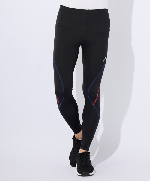 FILA(フィラ)の「ソフトコンプレッション レギンス(レギンス/スパッツ・メンズ・ブラック/ネイビー/マルチ/ブラック×グレー/レッド・SMALL/MEDIUM/LARGE/X-LARGE)」の4枚目の写真