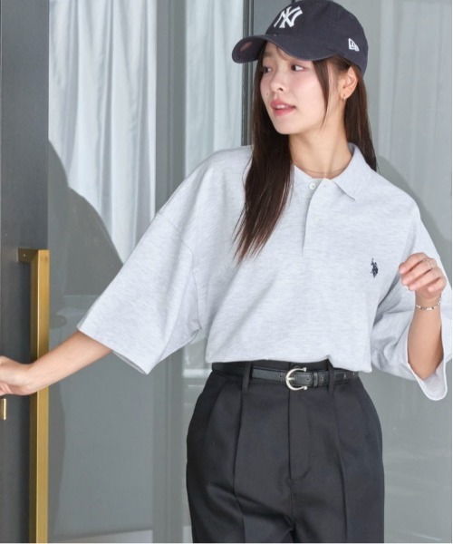 U.S. POLO ASSN.（ユーエスポロアッスン）の「∴WEGO/U.S. POLO ASSN.別注スウェットTシャツ（ポロシャツ・メンズ・グレー系その他/ブラック/ベージュ系その他/アッシュグレー・MEDIUM/LARGE）」の7枚目の写真