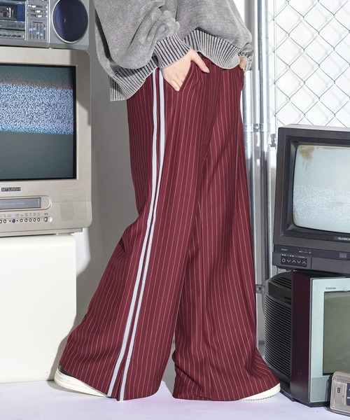 一番の贈り物 セール】サイドラインストライプパンツ（その他パンツ）｜MSG レディースウェア