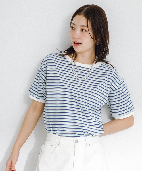 STAR&STRIPE（スターアンドストライプ）の「『別注』STAR&STRIPE×Sonny Label　マルチボーダーTシャツ（Tシャツ/カットソー・レディース・ブルー系その他/ブラック系その他/グリーン系その他・FREE）」の12枚目の写真