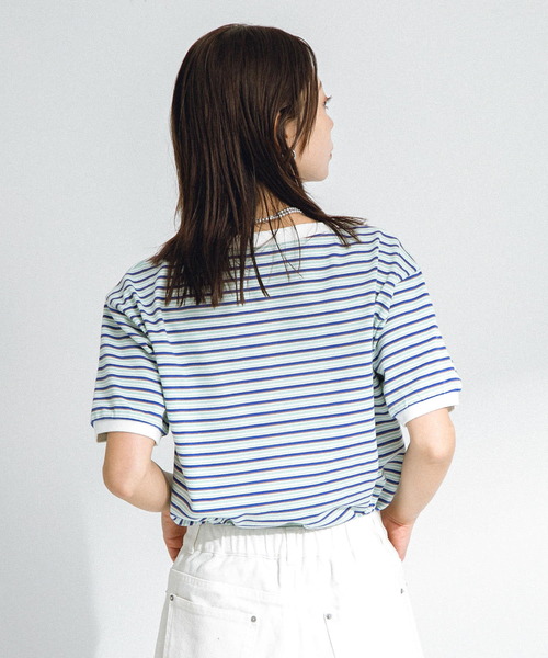 STAR&STRIPE（スターアンドストライプ）の「『別注』STAR&STRIPE×Sonny Label　マルチボーダーTシャツ（Tシャツ/カットソー・レディース・ブルー系その他/ブラック系その他/グリーン系その他・FREE）」の14枚目の写真
