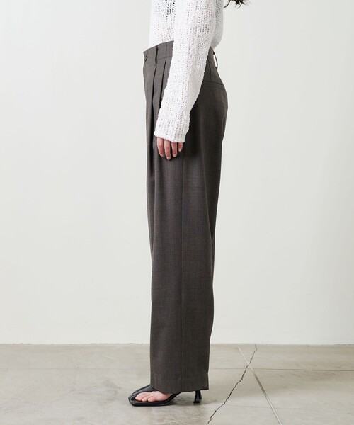 MARW UNITED ARROWS(マルゥ ユナイテッドアローズ)の「<MARW UNITED ARROWS>タック ワイド パンツ(スラックス・レディース・ダークグレー/ダークブラウン・36/38)」の15枚目の写真