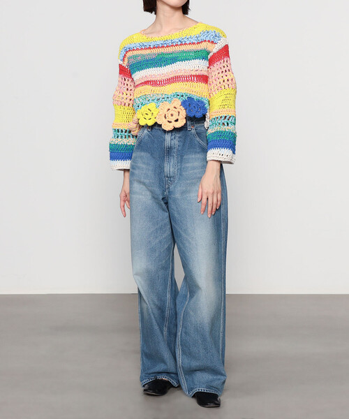 Bshop(ビショップ)の「A MENDA | フラワーモチーフ クロシェニット WOMEN(ニット/セーター・レディース・A・ONE)」の10枚目の写真