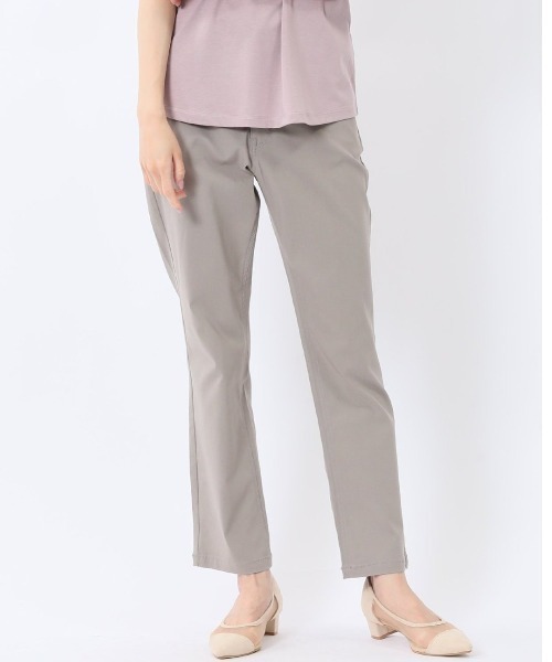 m.f.editorial（エムエフエディトリアル）の「【ストレッチ ウォッシャブル】m.f.エディトリアル レディース 美シャイン ストレッチ ストレートパンツ（チノパンツ・レディース・ネイビー/アイボリー/ベージュ/ブラック・S/MEDIUM/LARGE）」の3枚目の写真