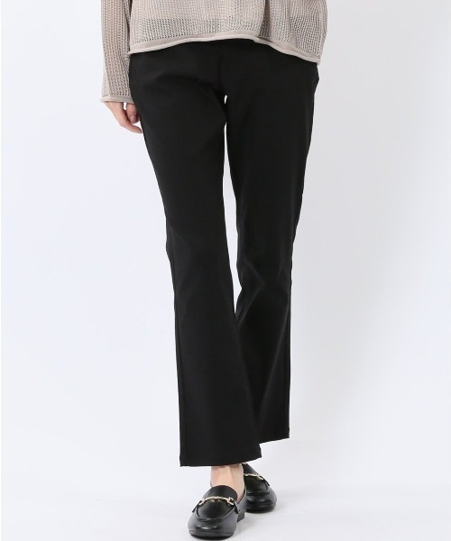 m.f.editorial（エムエフエディトリアル）の「【ストレッチ ウォッシャブル】m.f.エディトリアル レディース 美シャイン ストレッチ ストレートパンツ（チノパンツ・レディース・ネイビー/アイボリー/ベージュ/ブラック・S/MEDIUM/LARGE）」の2枚目の写真