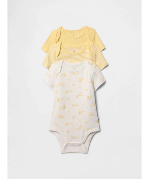GAP(ギャップ)の「ボディスーツ 3枚セット (ベビー)(ロンパース・キッズ・その他/ブルー/イエロー・50cm/60cm/70cm/80cm/90cm)」の1枚目の写真