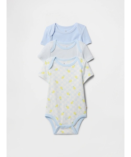 GAP(ギャップ)の「ボディスーツ 3枚セット (ベビー)(ロンパース・キッズ・その他/ブルー/イエロー・50cm/60cm/70cm/80cm/90cm)」の2枚目の写真
