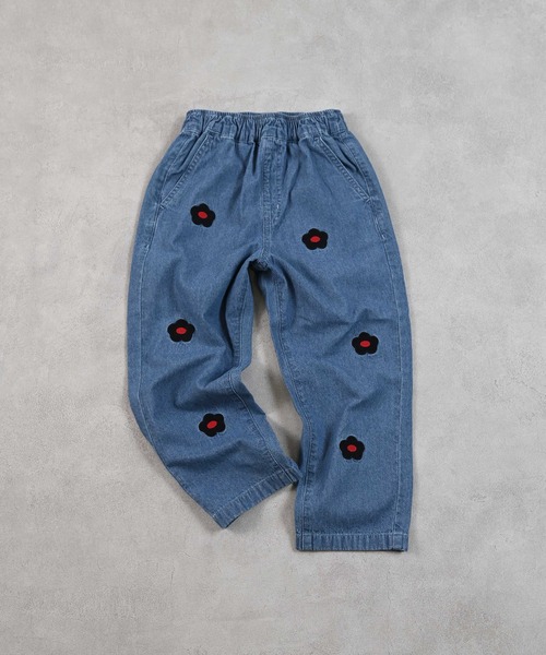 MARKEY'S（マーキーズ）の「おはないっぱいデニムパンツ（デニムパンツ・キッズ・ブラック/ライトブルー・120/110/80/100/90/150/140/130）」の3枚目の写真