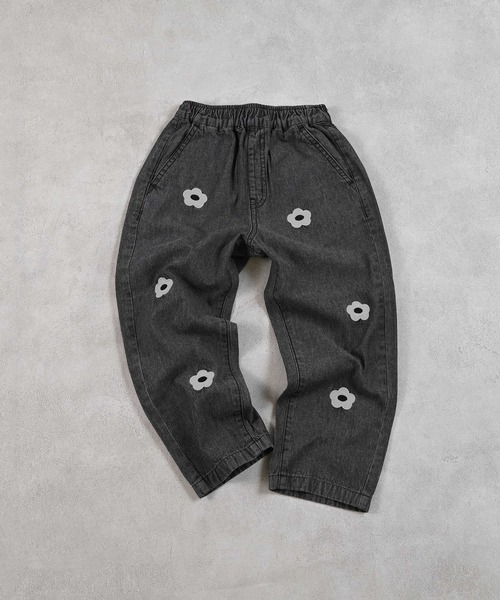 MARKEY'S（マーキーズ）の「おはないっぱいデニムパンツ（デニムパンツ・キッズ・ブラック/ライトブルー・120/110/80/100/90/150/140/130）」の6枚目の写真