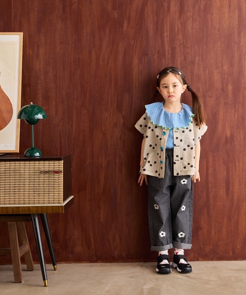 MARKEY'S（マーキーズ）の「おはないっぱいデニムパンツ（デニムパンツ・キッズ・ブラック/ライトブルー・120/110/80/100/90/150/140/130）」の10枚目の写真