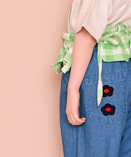 MARKEY'S（マーキーズ）の「おはないっぱいデニムパンツ（デニムパンツ・キッズ・ブラック/ライトブルー・120/110/80/100/90/150/140/130）」の5枚目の写真