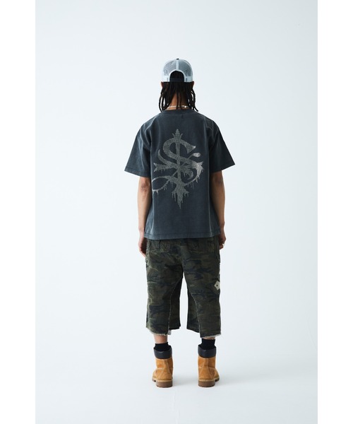 SUPPLIER（サプライヤー）の「Tシャツ｜Vintage Wash Melt Cross Rhinestone Tee｜SUPPLIER（Tシャツ/カットソー・メンズ・ブラック/ベージュ/レッド・MEDIUM/SMALL/LARGE/XX-LARGE/X-LARGE）」の6枚目の写真