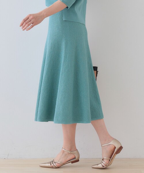 INDIVI（インディヴィ）の「【洗える／和紙混素材／SETUP可能】フレアスカート（スカート・レディース・チャコールグレー/ナチュラル/グリーン系・40/38/36/05/15 /13/19）」の19枚目の写真