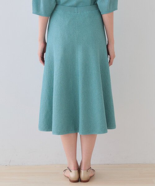 INDIVI（インディヴィ）の「【洗える／和紙混素材／SETUP可能】フレアスカート（スカート・レディース・チャコールグレー/ナチュラル/グリーン系・40/38/36/05/15 /13/19）」の7枚目の写真