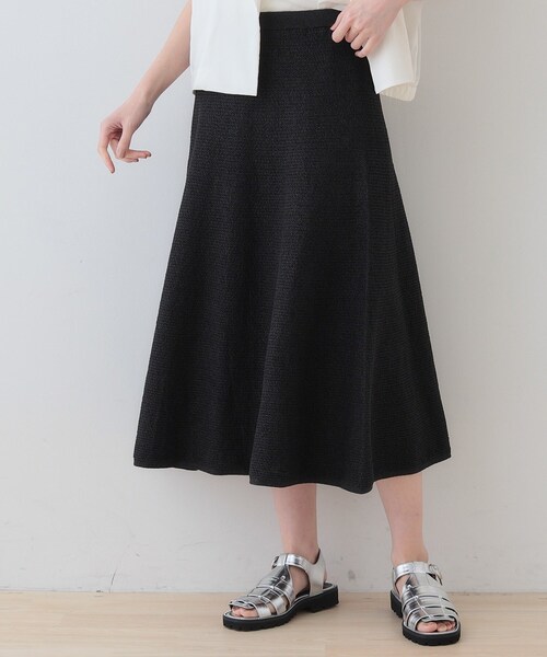 INDIVI（インディヴィ）の「【洗える／和紙混素材／SETUP可能】フレアスカート（スカート・レディース・チャコールグレー/ナチュラル/グリーン系・40/38/36/05/15 /13/19）」の10枚目の写真