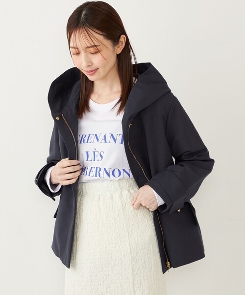 SHIPS Colors:〈手洗い可能〉フードカラー ショートコート