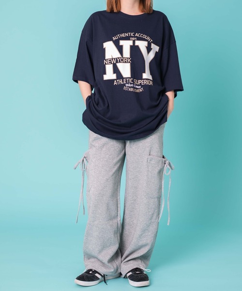 WOND（ウォンド）の「WOND/リボンカーゴスウェットパンツ（スウェットパンツ・レディース・オフホワイト/杢グレー・FREE）」の4枚目の写真