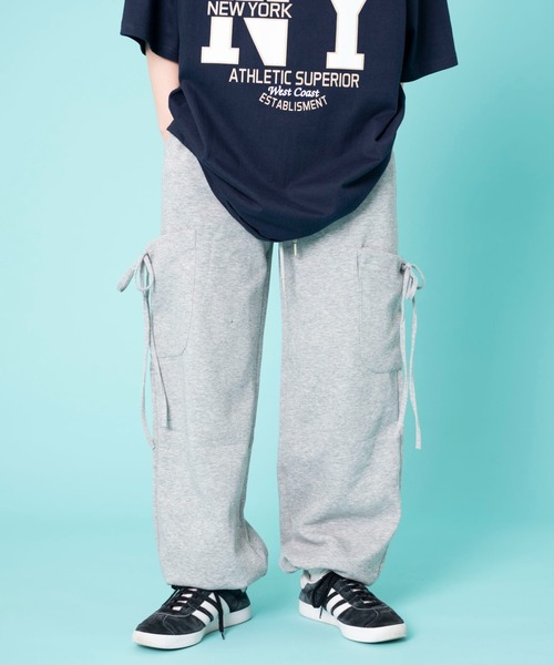 WOND（ウォンド）の「WOND/リボンカーゴスウェットパンツ（スウェットパンツ・レディース・オフホワイト/杢グレー・FREE）」の11枚目の写真