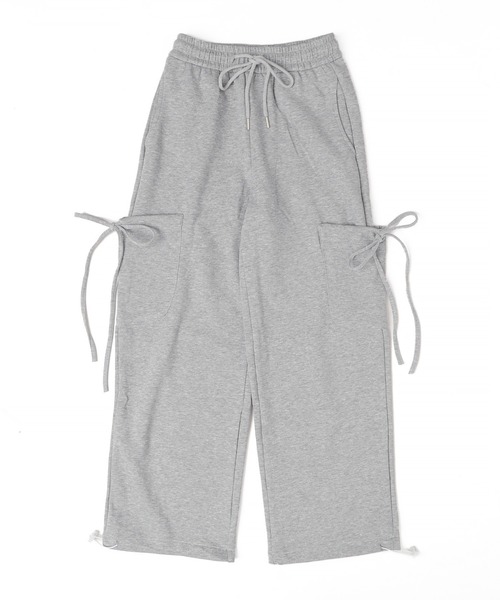 WOND（ウォンド）の「WOND/リボンカーゴスウェットパンツ（スウェットパンツ・レディース・オフホワイト/杢グレー・FREE）」の14枚目の写真