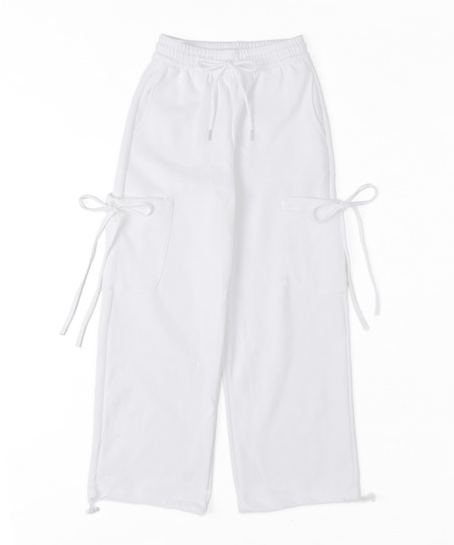 WOND（ウォンド）の「WOND/リボンカーゴスウェットパンツ（スウェットパンツ・レディース・オフホワイト/杢グレー・FREE）」の13枚目の写真