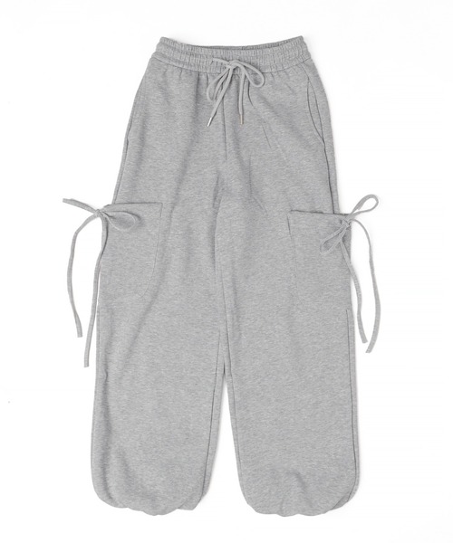 WOND（ウォンド）の「WOND/リボンカーゴスウェットパンツ（スウェットパンツ・レディース・オフホワイト/杢グレー・FREE）」の22枚目の写真