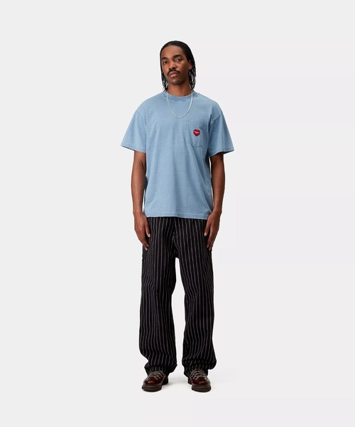Carhartt WIP(カーハートダブリューアイピー)の「【Carhartt WIP】S/S INGO POCKET T-SHIRT アイエヌジーオーポケットティーシャツ(Tシャツ/カットソー・メンズ・ベージュ/ライトブルー・MEDIUM/LARGE/X-LARGE)」の6枚目の写真