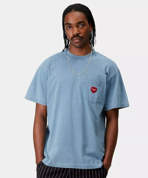 【関税込み】Carhartt Work In Progress ブルー ポケットTシャツ Carhartt カーハート Tシャツ メンズ 正規品 CARHARTT WIP WORK