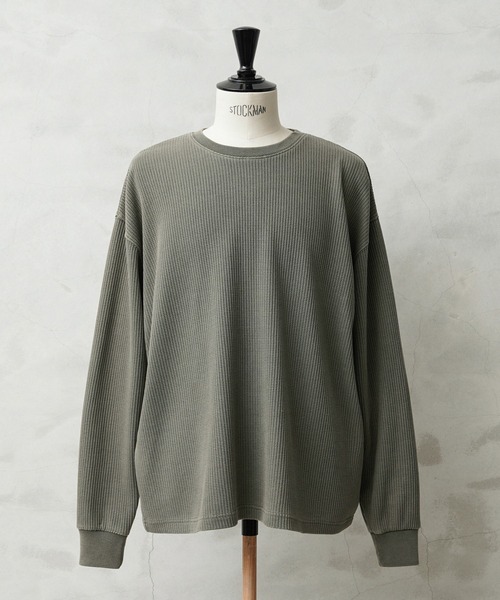 WAIPER.inc(ワイパーインク)の「SCREEN STARS×WAIPER 2521-418WP L/S クルーネック サーマル Tシャツ PIGMENT(Tシャツ/カットソー・メンズ・オリーブ系/ブラック系その他/グレー系その他/ネイビー系/ブラウン系その他・XL/L/M/S)」の4枚目の写真