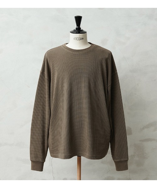 WAIPER.inc(ワイパーインク)の「SCREEN STARS×WAIPER 2521-418WP L/S クルーネック サーマル Tシャツ PIGMENT(Tシャツ/カットソー・メンズ・オリーブ系/ブラック系その他/グレー系その他/ネイビー系/ブラウン系その他・XL/L/M/S)」の3枚目の写真