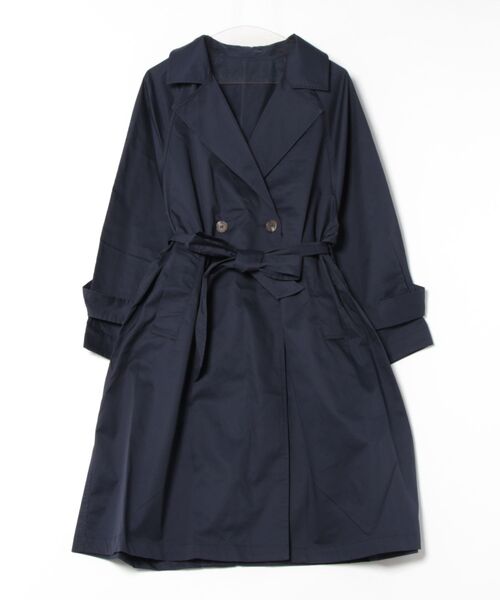 STYLEBLOCK（スタイルブロック）の「ツイルトレンチコート（トレンチコート・レディース・ライトベージュ/ネイビー・M）」の2枚目の写真
