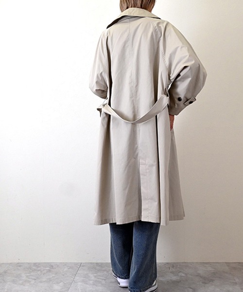 STYLEBLOCK（スタイルブロック）の「ツイルトレンチコート（トレンチコート・レディース・ライトベージュ/ネイビー・M）」の6枚目の写真