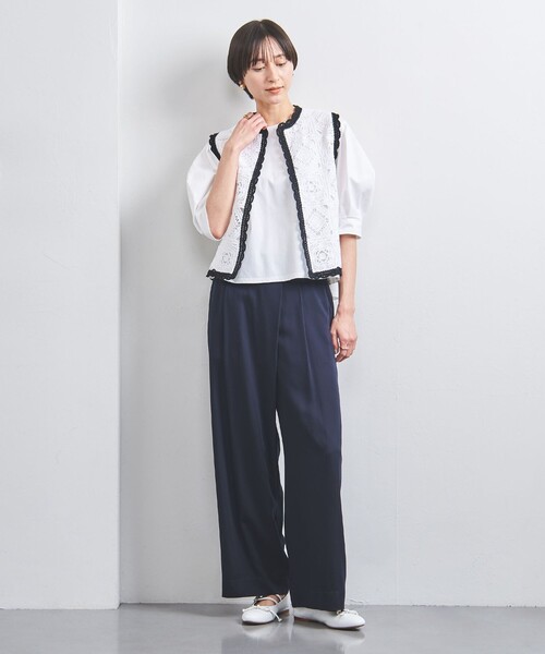 【極美品】UNITED ARROWS エンブロイダリー ビーズ ニットベスト エンブロイダリー ビーズ ニットベスト
