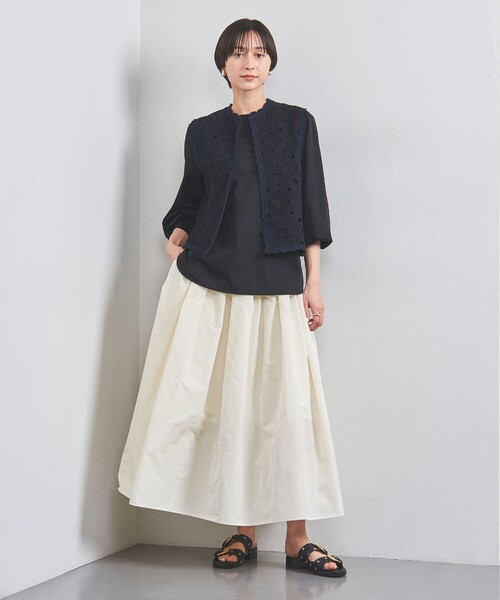 【極美品】UNITED ARROWS エンブロイダリー ビーズ ニットベスト エンブロイダリー ビーズ ニットベスト