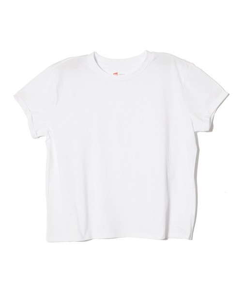 JUGLANS(ユグランス)の「【Hanes/ヘインズ】HW1-B103 CAP SLEEVE/キャップスリーブTシャツ/レディース(Tシャツ/カットソー・レディース・ブラック/グレー/ホワイト・FREE)」の1枚目の写真